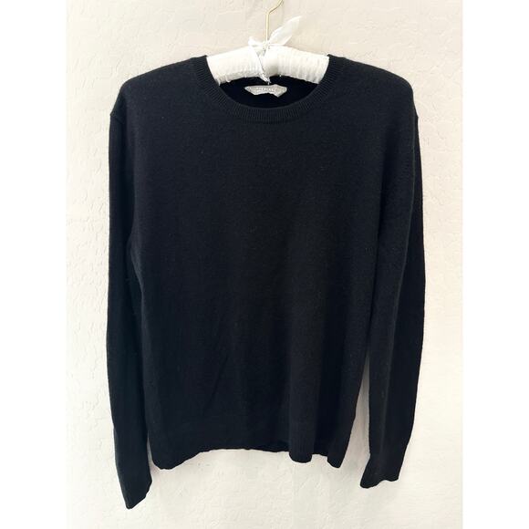 EVERLANE Black ReCashmere Crewneck Sweater Eco Soft Knit Cashmere Blend | Medium - Picture 1 of 7